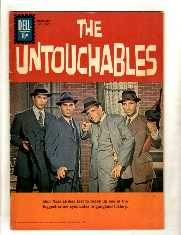 Four Color # 1237 VG/FN Dell Silver Age Comic Book Untouchables Photo Cover JK1 