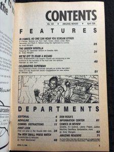 1988 AMAZING HEROES Magazine #139 FN+ 6.5 Aliens Invade Comics / Godzilla