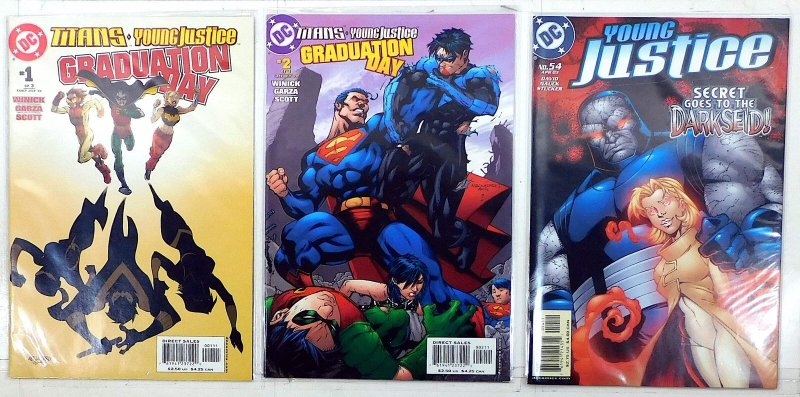 Young Justice Lot 3 #54, Titans/ Graduation Day 1, 2 2003 DC Robin Comics