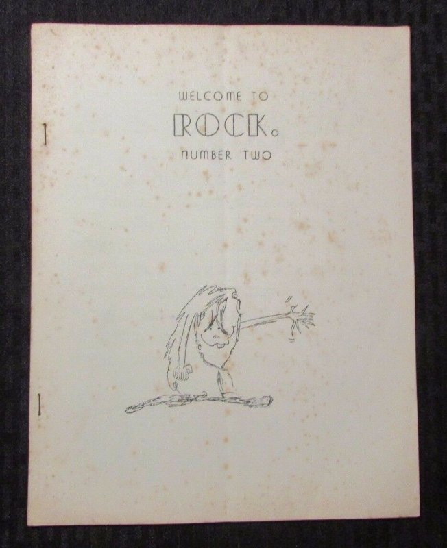 1959 Welcome To ROCK Fanzine Number Two #2 Larry Stone G/VG Dan Adkins Art