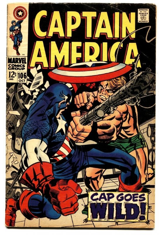 Captain America #106 comic book 1968- Jack Kirby- Chaiman Mao- VG