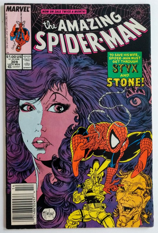 The Amazing Spider-Man #309 NEWSSTAND (VF/NM)(1988)