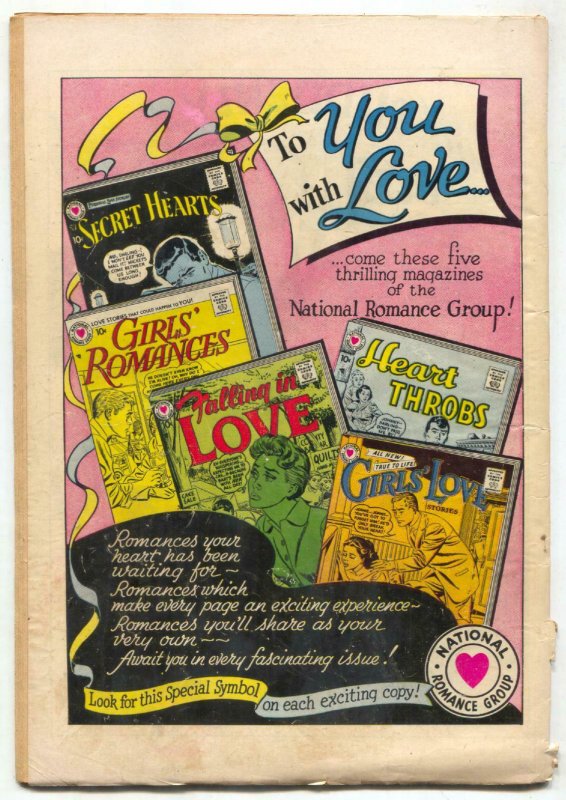 GIRLS' ROMANCES #47 1957-DC Romance-James Dean G