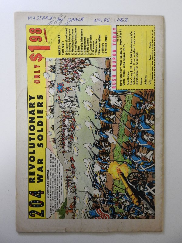 Mystery in Space #86 (1963) VG Condition moisture stain