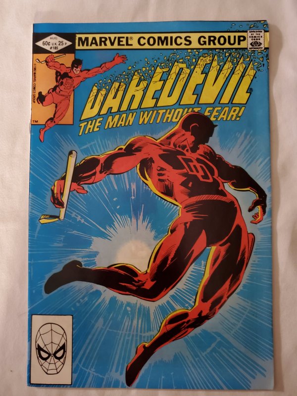 Daredevil 185 Fine/Very Fine Cover pencils by Frank Miller