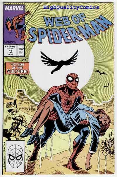 WEB of SPIDER-MAN #45, NM+, Saviuk, Las Vegas, Vulture, more Spidy in store