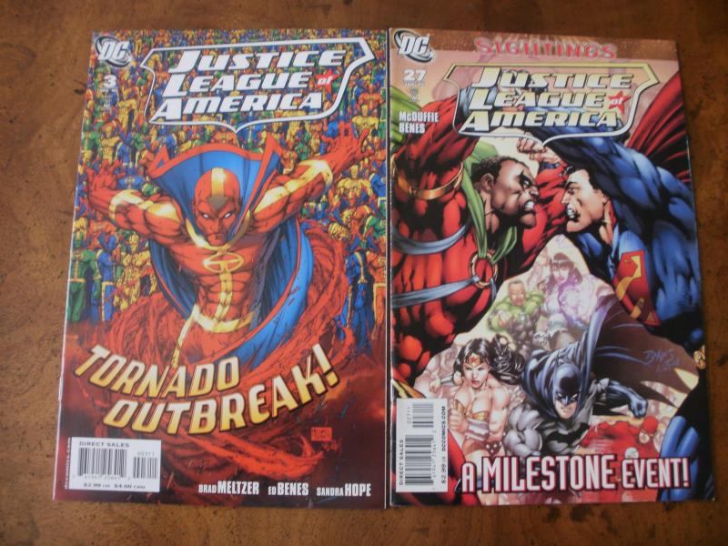 Justice League of America #3 #27 (DC) 2006 2009 Tornado Milestone Event