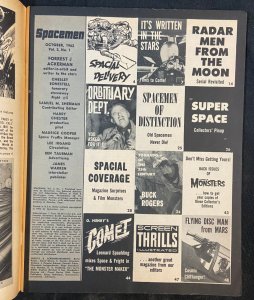 WARREN PUBLISHING SPACEMEN (SCI FI FILM & TV MAGAZINE) #5 OCTOBER 1962 FN/VF