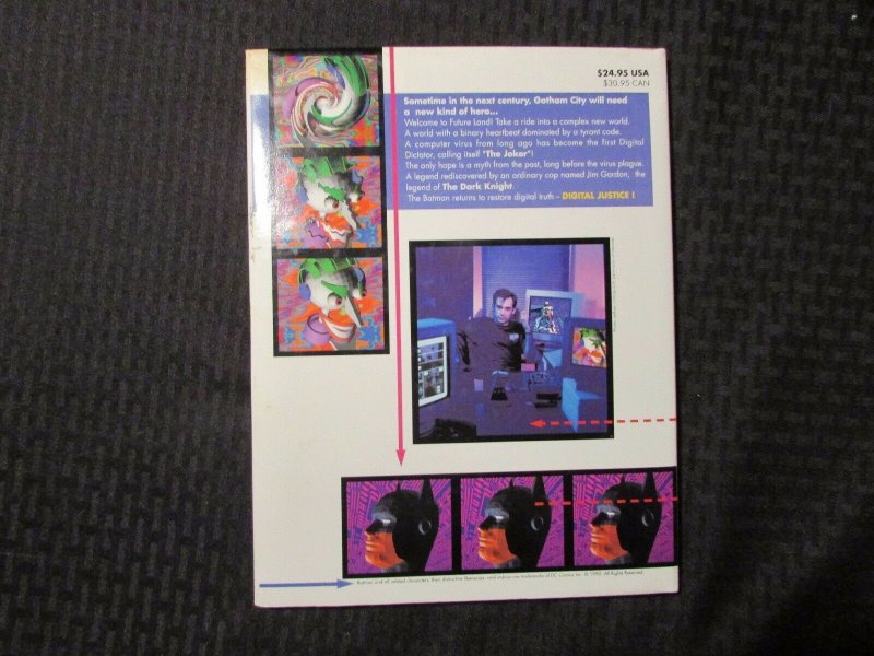 1990 DC Comics BATMAN DIGITAL JUSTICE by Pepe Moreno HC/DJ VF+/FN+