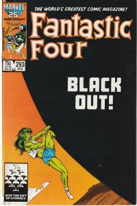 Fantastic Four # 293 VF/NM Marvel 1986 Black Out [I7]