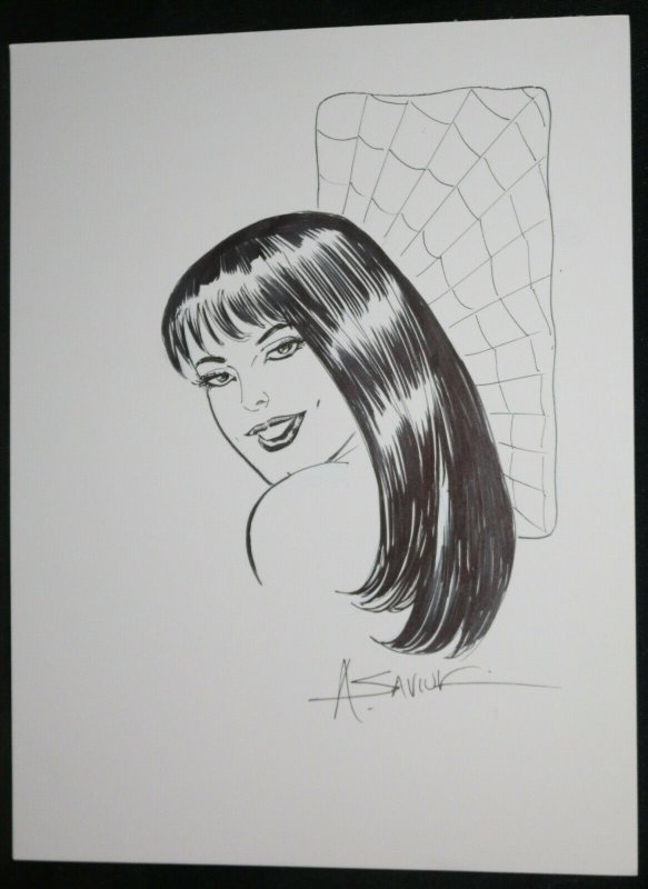 Mary Jane Watson MJ from Spider-Man Commission - Signed art by Alex Saviuk