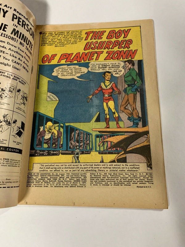 Tales Of The Unexpected 64 1.8 Good- Gd- Dc Silver Age Water Damage