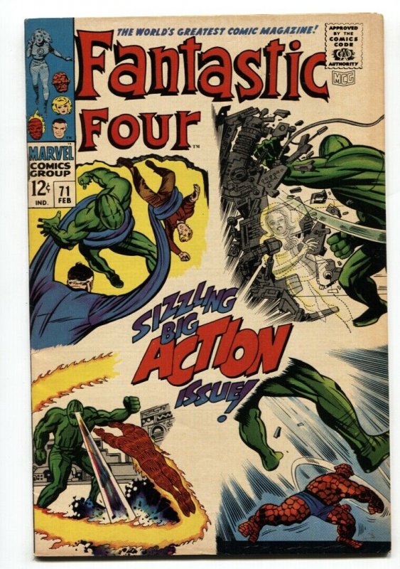 FANTASTIC FOUR #71 - 1968-SILVER AGE-JACK KIRBY ART-MARVEL VF