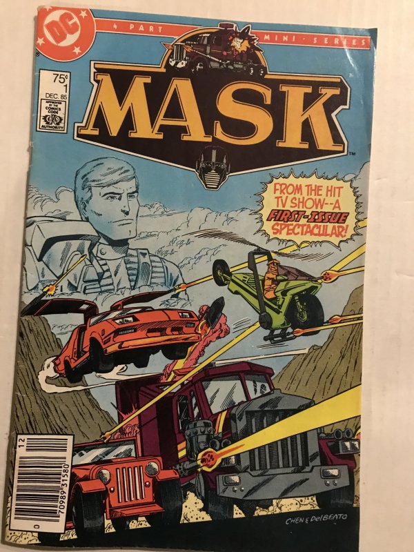 Mask #1 : DC 12/85 VG-; Newsstand, Cartoon TV, mini series