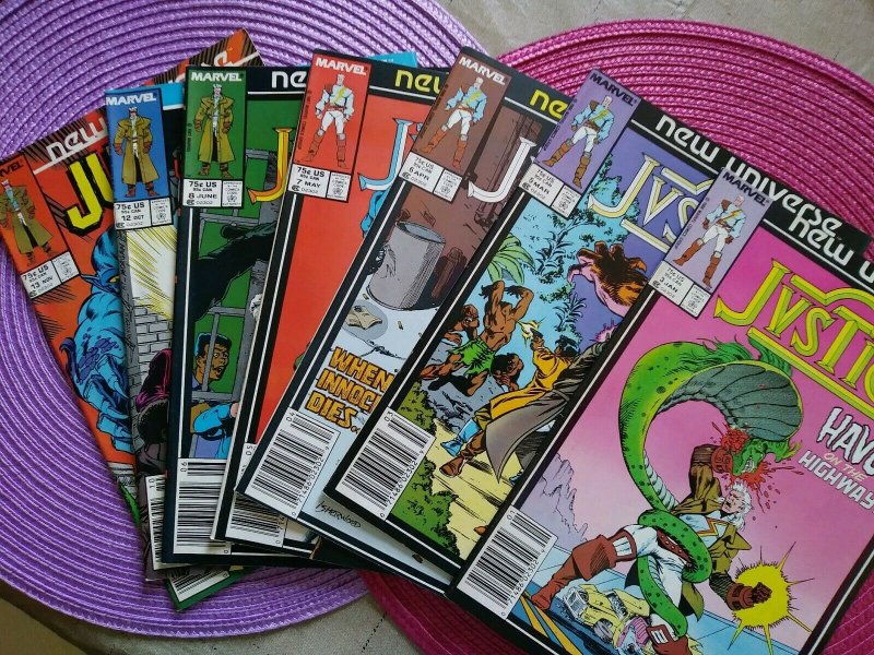 Justice Mark Jewelers 7 issue Lot #3, 5-8,12-13 MJ (1987) New Universe Marvel