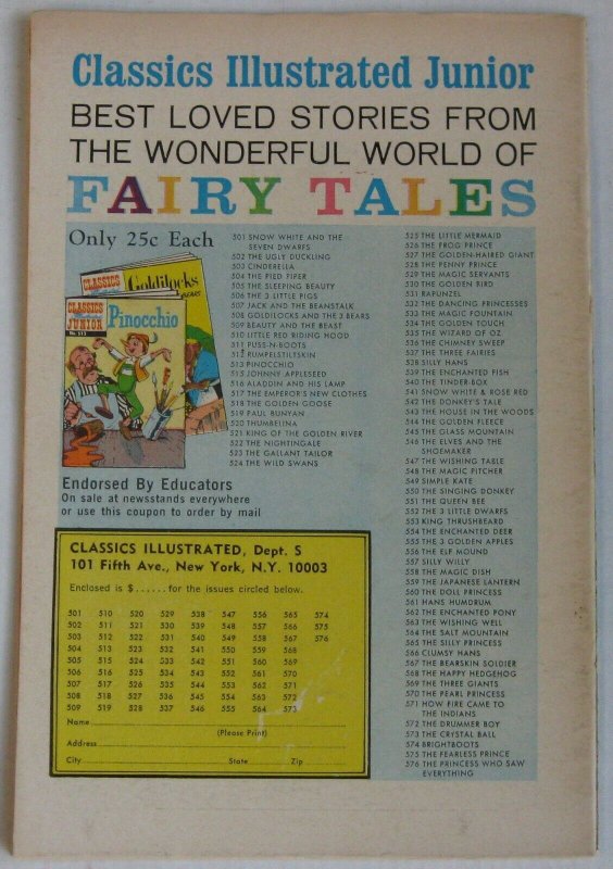 Classics Illustrated Junior #566 (1968), VG condition (4.0), Clumsy Hans