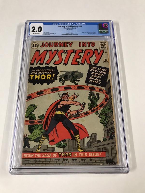 Journey Into Mystery 83 Cgc 2.0 Off White Pages 1st First Appearance Of Thor