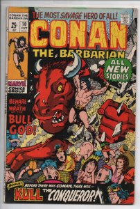 CONAN 10, VF, Barry Smith, Robert E Howard, Sword & Sorcery, Black Knight, 1971