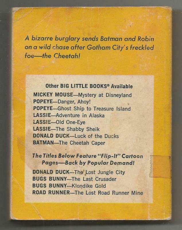 Batman Robin Cheetah Caper ORIGINAL Vintage 1974 Whitman Big Little Book 5771 