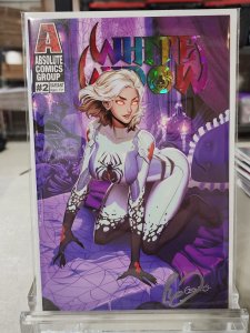 White Widow #2 Genzoman Cover Holographic Rainbow Logo Comic Book Authentic