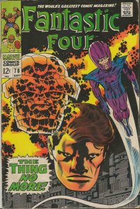 Fantastic Four #78 ORIGINAL Vintage 1968 Marvel Comics The Wizard