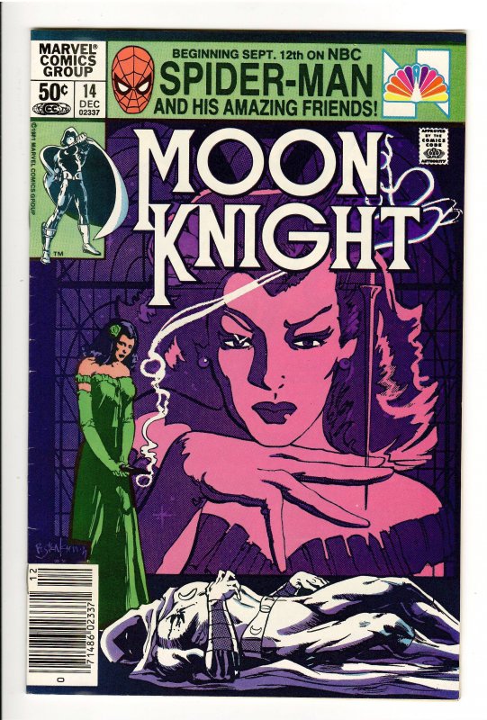 MOON KNIGHT 14 NM 9.0- 1st APP.STAINED GLASS SCARLET!!NEWSSTAND; DISNEY+MARCH 30