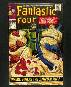 Fantastic Four #61 Where Stalks The Sandman! Jack Kirby!