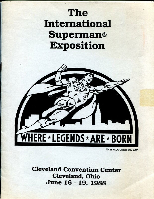 International Superman Exposition 6/19/1988-Cleveland Convention Ctr-rare-VG/FN