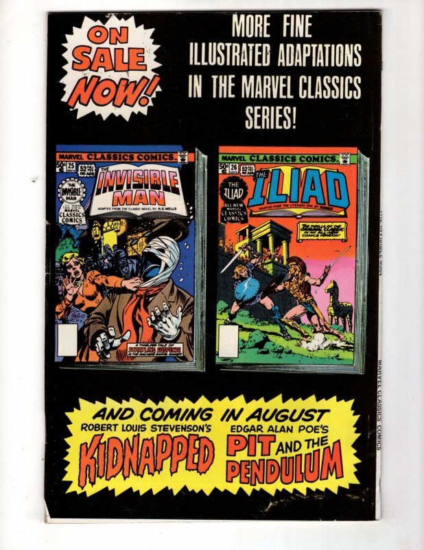 Marvel Classics Comics #25 (1977) THE INVISIBLE MAN !!!!!!! / ID#191