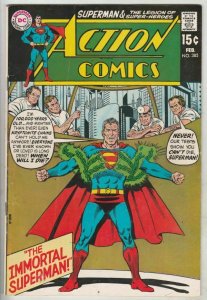 Action Comics # 385 Strict VF/NM High-Grade 1st The Immortal Superman just in