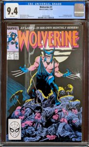 Wolverine #1 CGC 9.4 (1988), 1st Issue of Wolverine's 1st Solo Series