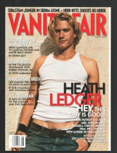 Vanity Fair 8/2000-Heath Ledger cover-Bo Derek-Sean Puffy Combs-Sebastian Jun...