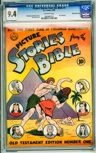 Picture Stories from the Bible (Old Testament) #1 (1942) CGC 9.4! Gaines File!