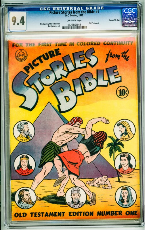 Picture Stories from the Bible (Old Testament) #1 (1942) CGC 9.4! Gaines File!