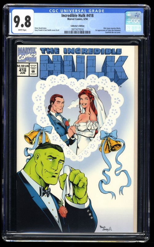 Incredible Hulk #418 CGC NM/M 9.8 Collector's Edition Variant