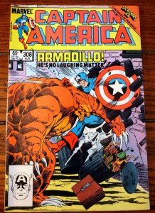 Captain America #308 VF 8.0 1st Appearance of Armadillo / Direct Edition