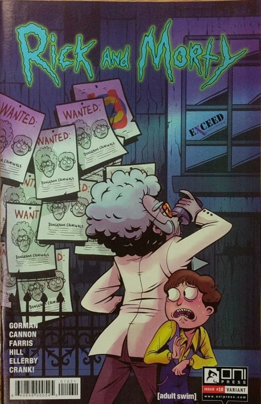 RICK AND MORTY #10 JESSE JAMES COMICS EXCEED EXCLUSIVE COVER ONI PRESS NM