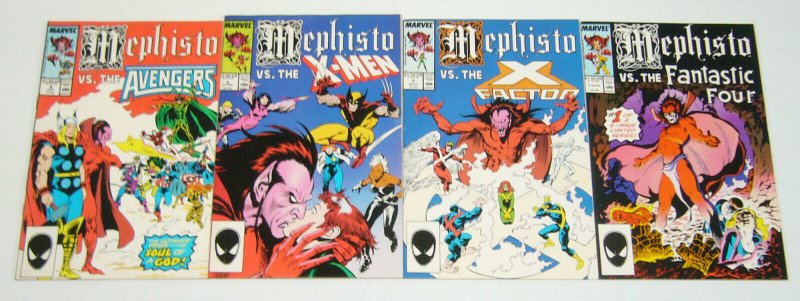 Mephisto #1-4 VF/NM complete series - fantastic four/x-factor/x-men/avengers 2 3