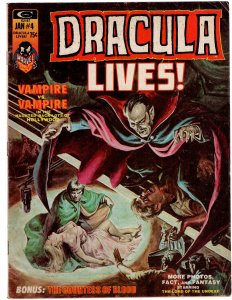Dracula Lives #4 (1974)  MARVEL Bronze Age HORROR CLASSIC !!!!!