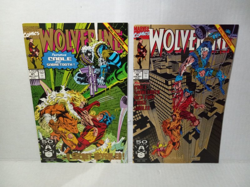 WOLVERINE #41 AND #42 - SABERTOOTH AND CABLE - FREE SHIPPING!