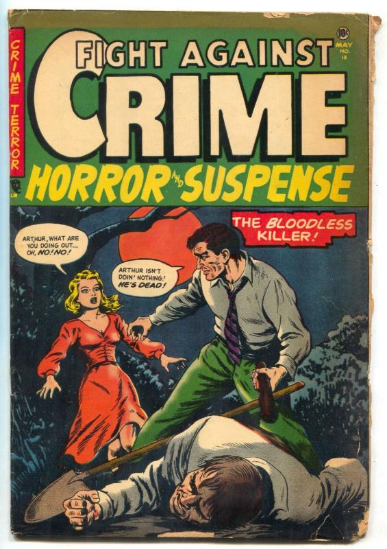 Fight Against Crime #13 1953- Bloodless Killer- Golden Age Horror G