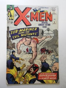 The X-Men #6 (1964) VG- Condition ink fc, 2 pieces of tape interior fc