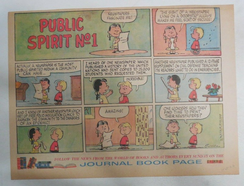 Peanuts  Promo Page by Charles Schulz from 1/28/1962 Size: ~11 x 15 inches  
