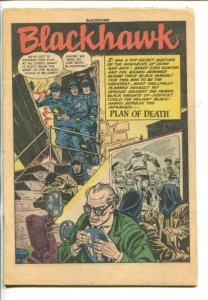 BLACKHAWK #74-1954-QUALITY-PLAN OF DEATH-SKY SLEDS-fr