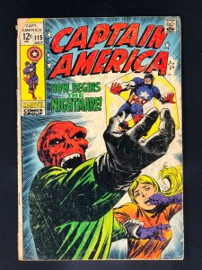 Captain America #115 (1969) GD+ Iconic Cover Art by Marie Severin