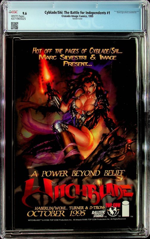 Cyblade/Shi: Battle for Independents #1 Var. (1995) - CGC 9.6 - Cert#4371905025