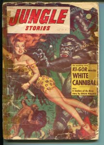 Jungle Stories-Spring 1954-Fiction House-Sheena cover & story-P/FR