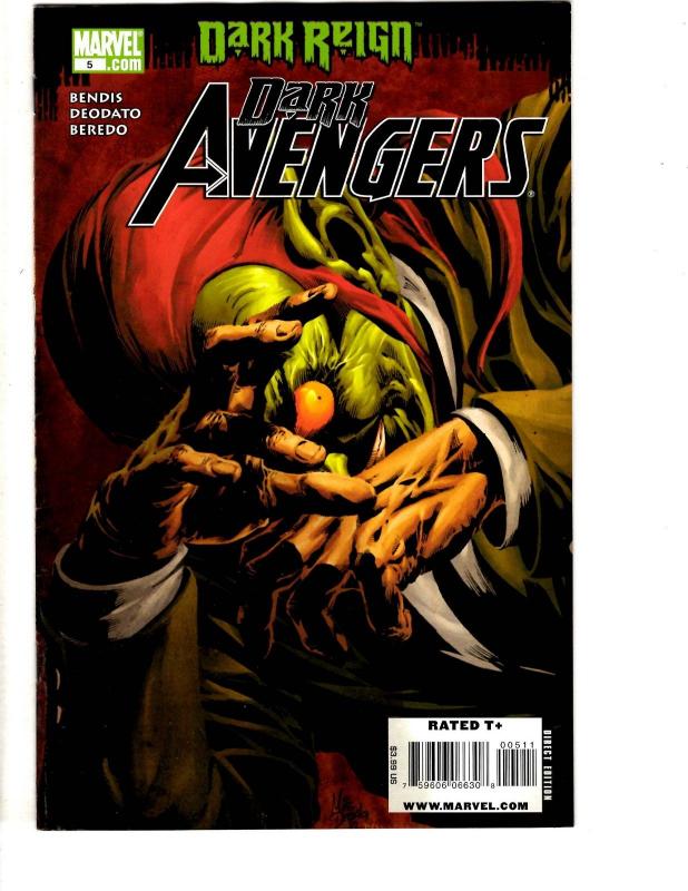 Lot Of 5 Dark Avengers Marvel Comic Books # 5 6 24 25 28 Iron Man Hulk Thor J295