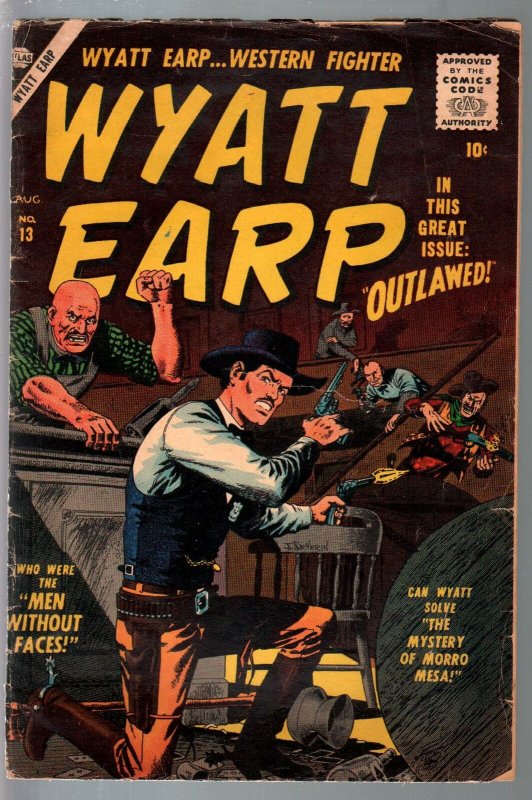 Wyatt Earp #13 1957-Atlas-John Severin-Dick Ayers-hooded menace-VG-