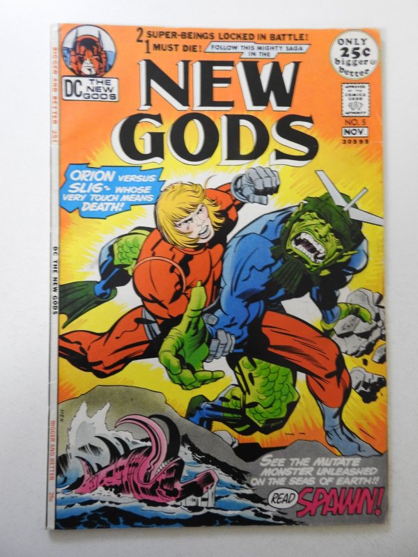 The New Gods #5 (1971) VG Condition moisture stain